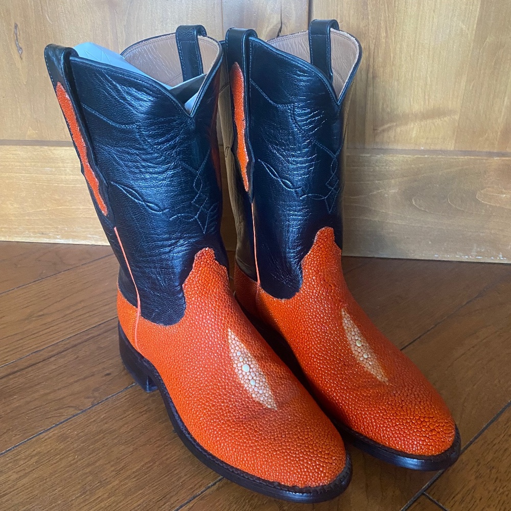 Women’s Black Jack Boots Stingray Skin